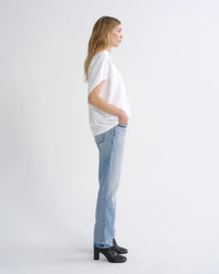 AGOLDE Romney Jeans  Mid Rise Straight Leg Jeans in Stream
