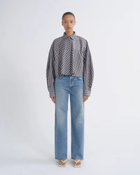 AGOLDE Ren High Rise Wide Leg Jeans in Measure