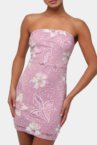 Lulus Cosmo Floral Sequin Mini Dress