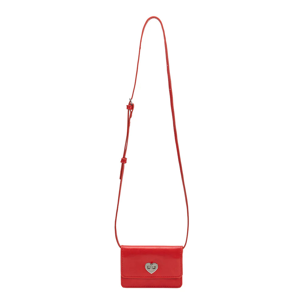 Melie Bianco Hart Vegan Leather Card Holder Crossbody