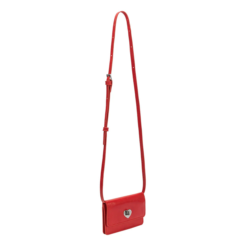 Melie Bianco Hart Vegan Leather Card Holder Crossbody
