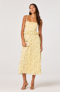 ASTR The Label Emerys Pleated Midi Dress