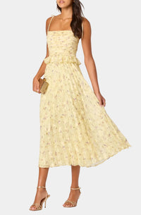 ASTR The Label Emerys Pleated Midi Dress