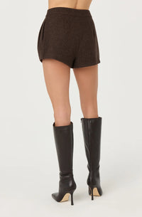ASTR The Label Sorine Shorts in Brown Plaid
