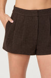 ASTR The Label Sorine Shorts in Brown Plaid