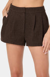 ASTR The Label Sorine Shorts in Brown Plaid