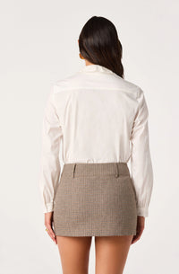 ASTR The Label Arielle Skort in Tan Plaid