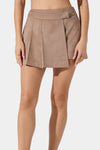 ASTR The Label Theodora Pleated Faux Suede Skirt