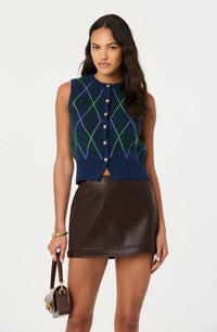 ASTR The Label Kareen Mini Skirt in Dark Brown