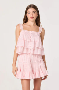 ASTR The Label Delia Top & Mini Skirt Set