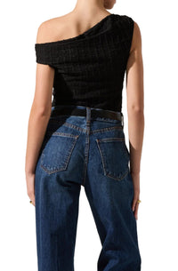 ASTR The Label Lindy Textured Off Shoulder Top