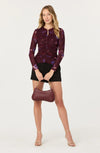 ASTR The Label Yasmine Top in Dark Plum Multi