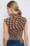AFRM Jolie Top in Chocolate Halo Dot