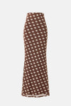 AFRM Tegan Skirt in Chocolate Halo Dot