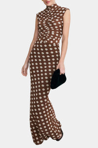 AFRM Tegan Skirt in Chocolate Halo Dot
