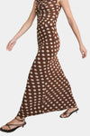 AFRM Tegan Skirt in Chocolate Halo Dot