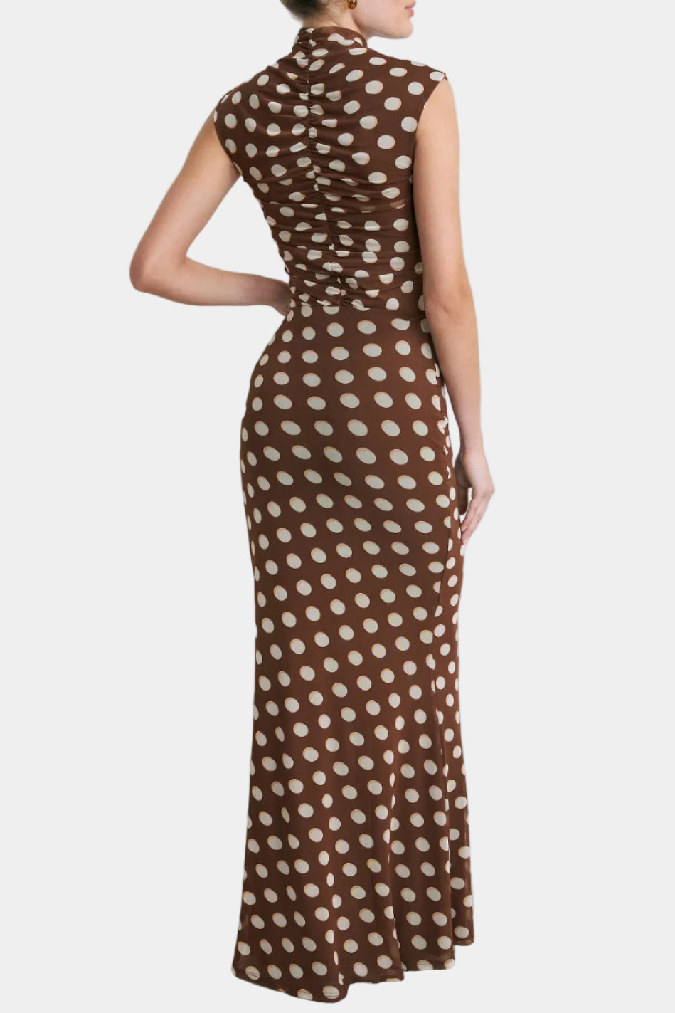 AFRM Tegan Skirt in Chocolate Halo Dot