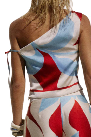 Runaway The Label Amoree One Shoulder Tie Top