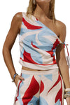 Runaway The Label Amoree One Shoulder Tie Top