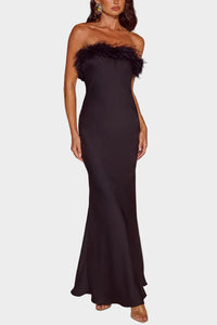 Runaway The Label Ariana Strapless Maxi Dress in Black