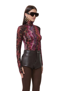 AFRM Zadie Silken Lace Top in Ombre Snake