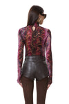 AFRM Zadie Silken Lace Top in Ombre Snake