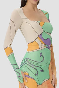AFRM Ines Top in Scarf Floral