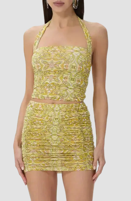 AFRM Aryana Top and Martina Mini Skirt Set