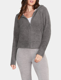 Barefoot Dreams CozyChic® Relaxed Zip-up Hoodie in Carbon