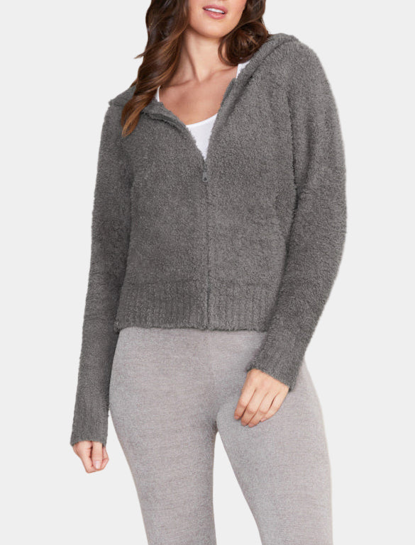 Barefoot Dreams CozyChic® Relaxed Zip-up Hoodie in Carbon