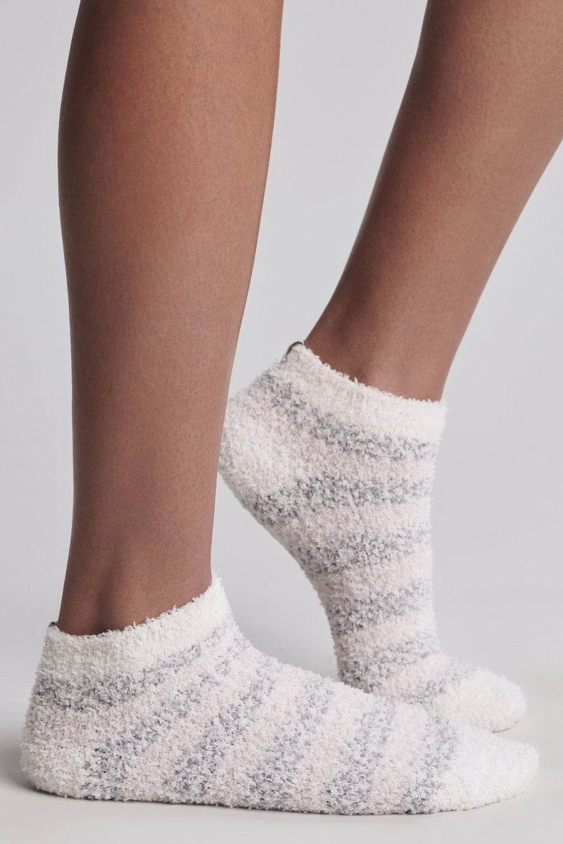 Barefoot Dreams CozyChic® Heathered Stripe Ankle Sock Set