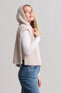 Barefoot Dreams CozyChic® Ribbed Balaclava in Stone