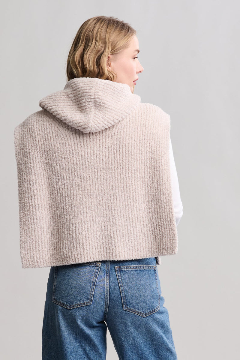 Barefoot Dreams CozyChic® Ribbed Balaclava in Stone