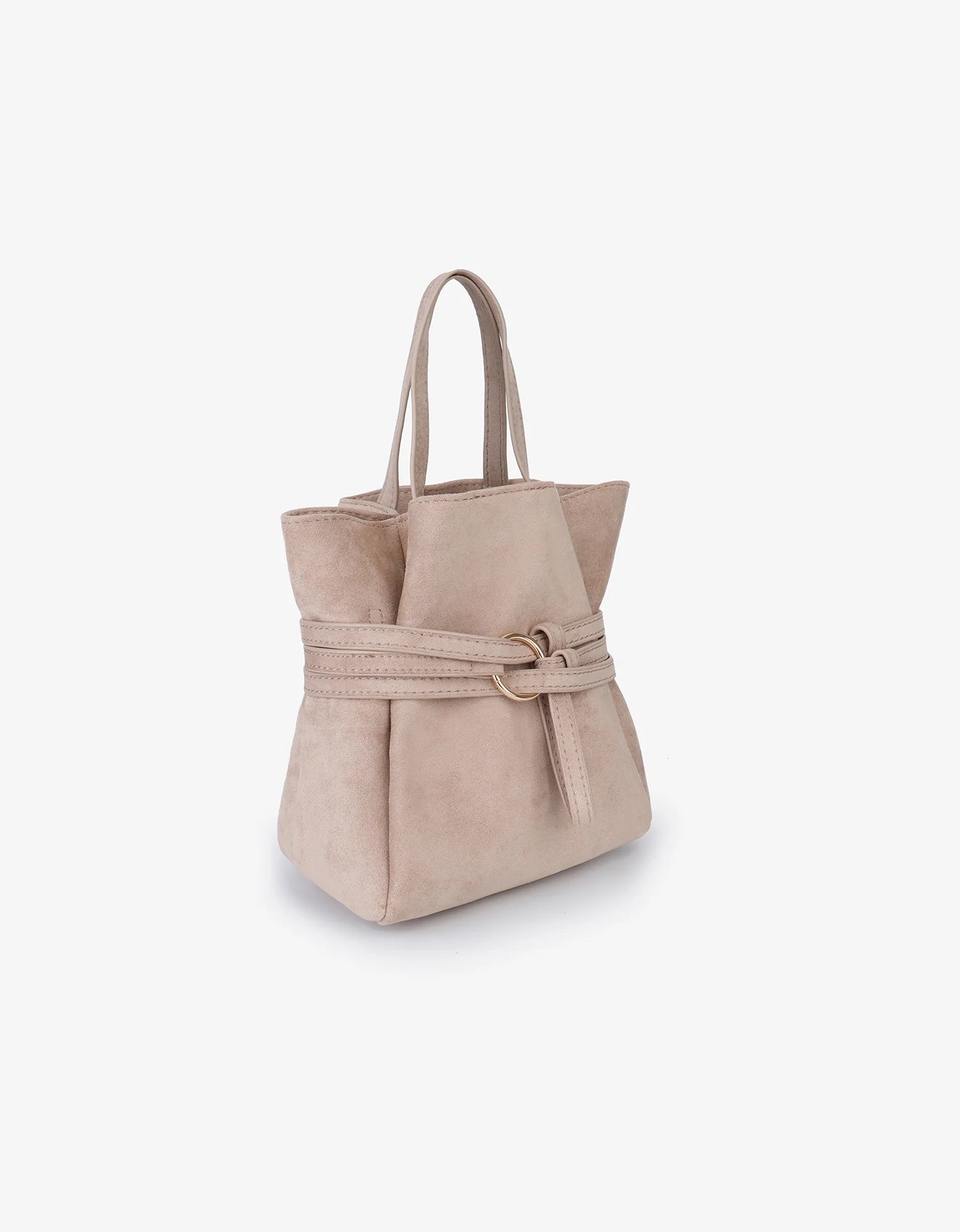REMI/REID Blythe Mini Faux Suede Bag in Foundation