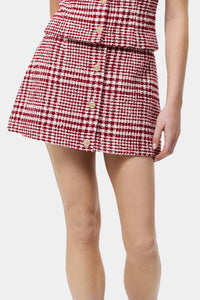 French Connection Whitney Brushed Houndstooth Mini Skirt
