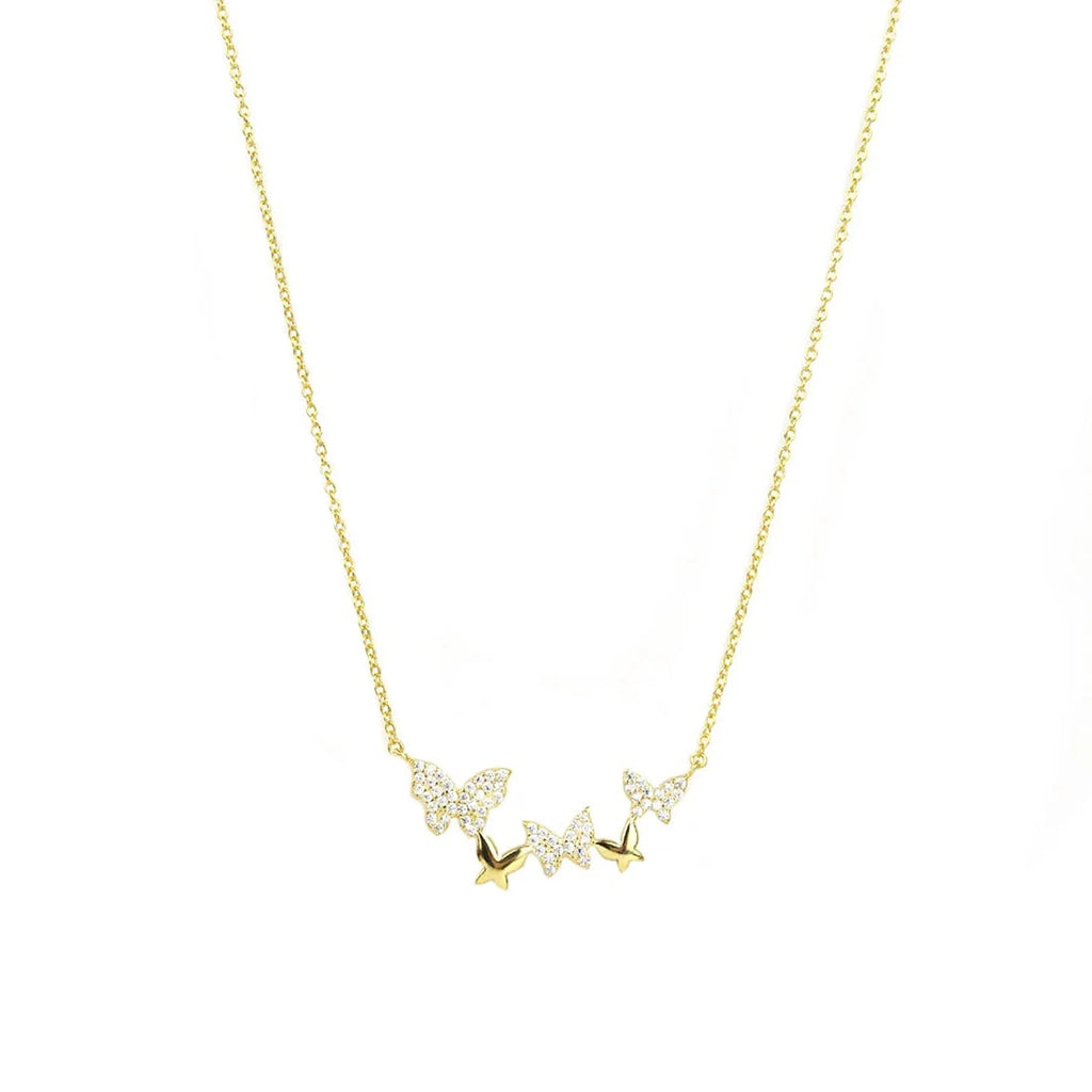 Marlyn Schiff Butterfly Cluster Necklace
