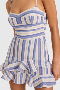 Amanda Uprichard Magnolia Romper in Myers Stripe