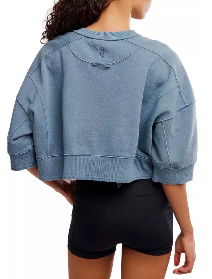FP Movement Intercept Short Sleeve Pullover in Blue Ash