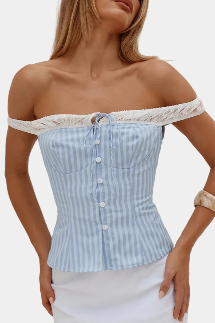 Runaway The Label Carina Off Shoulder Fitted Top