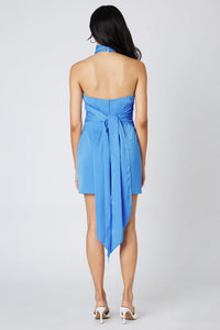 Vera Cowl Neck Satin Mini Dress