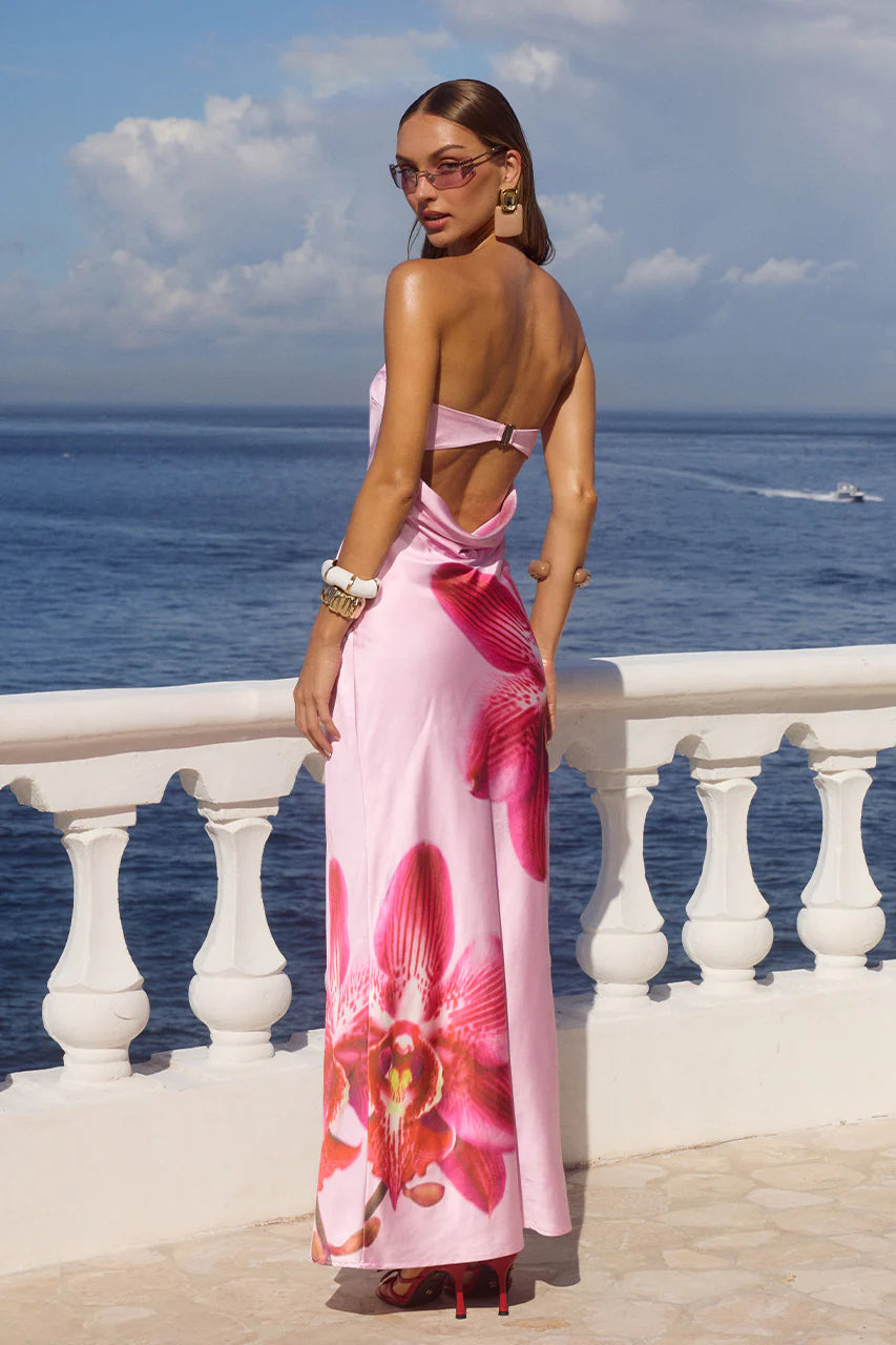 Runaway The Label Celeste Maxi Dress in Orchid Pink
