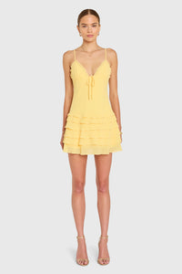 Amanda Uprichard Mirabelle Romper in Daffodil