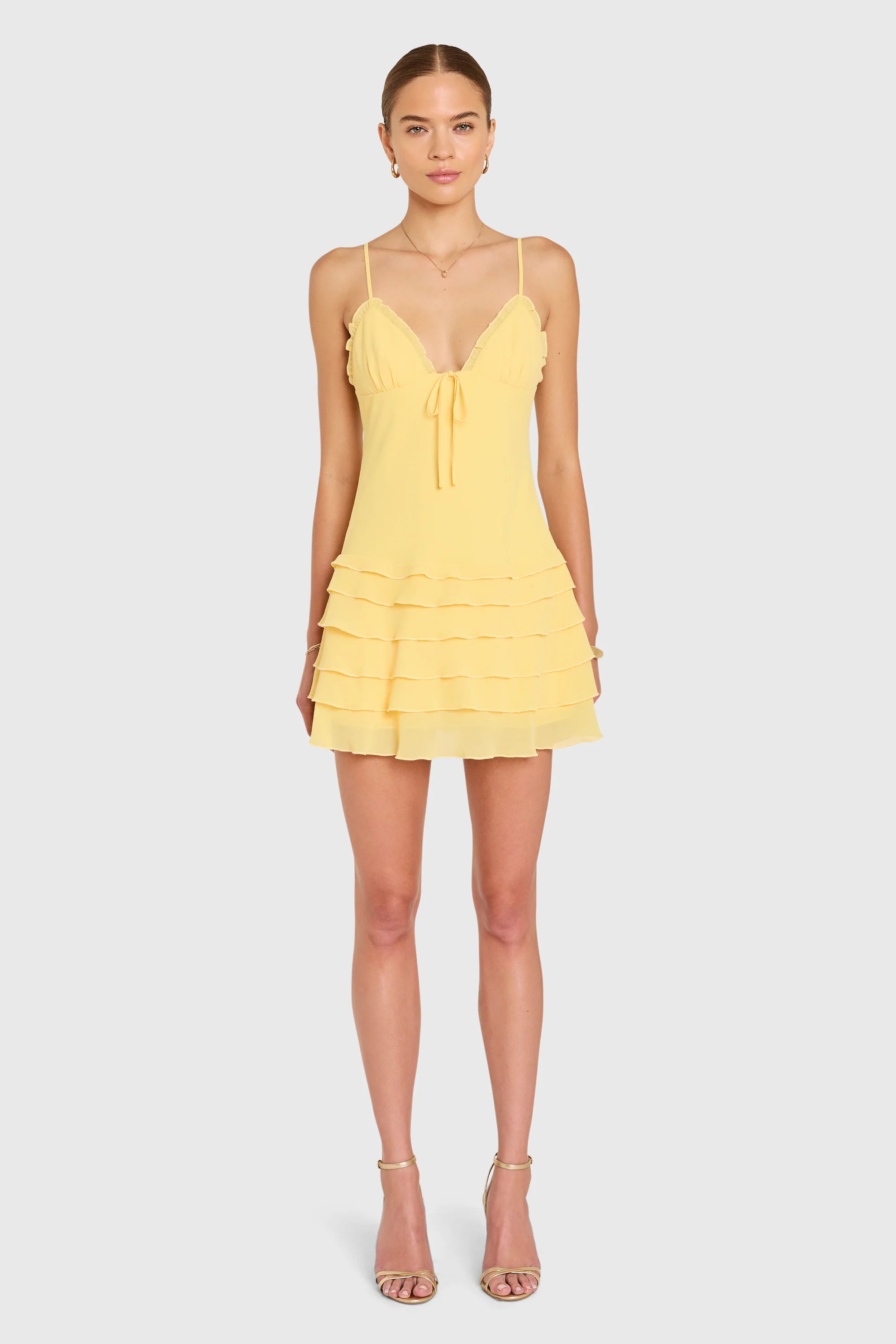 Amanda Uprichard Mirabelle Romper in Daffodil