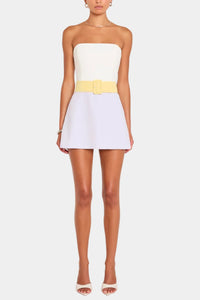 Amanda Uprichard Fae Romper in Ivory Jasmine