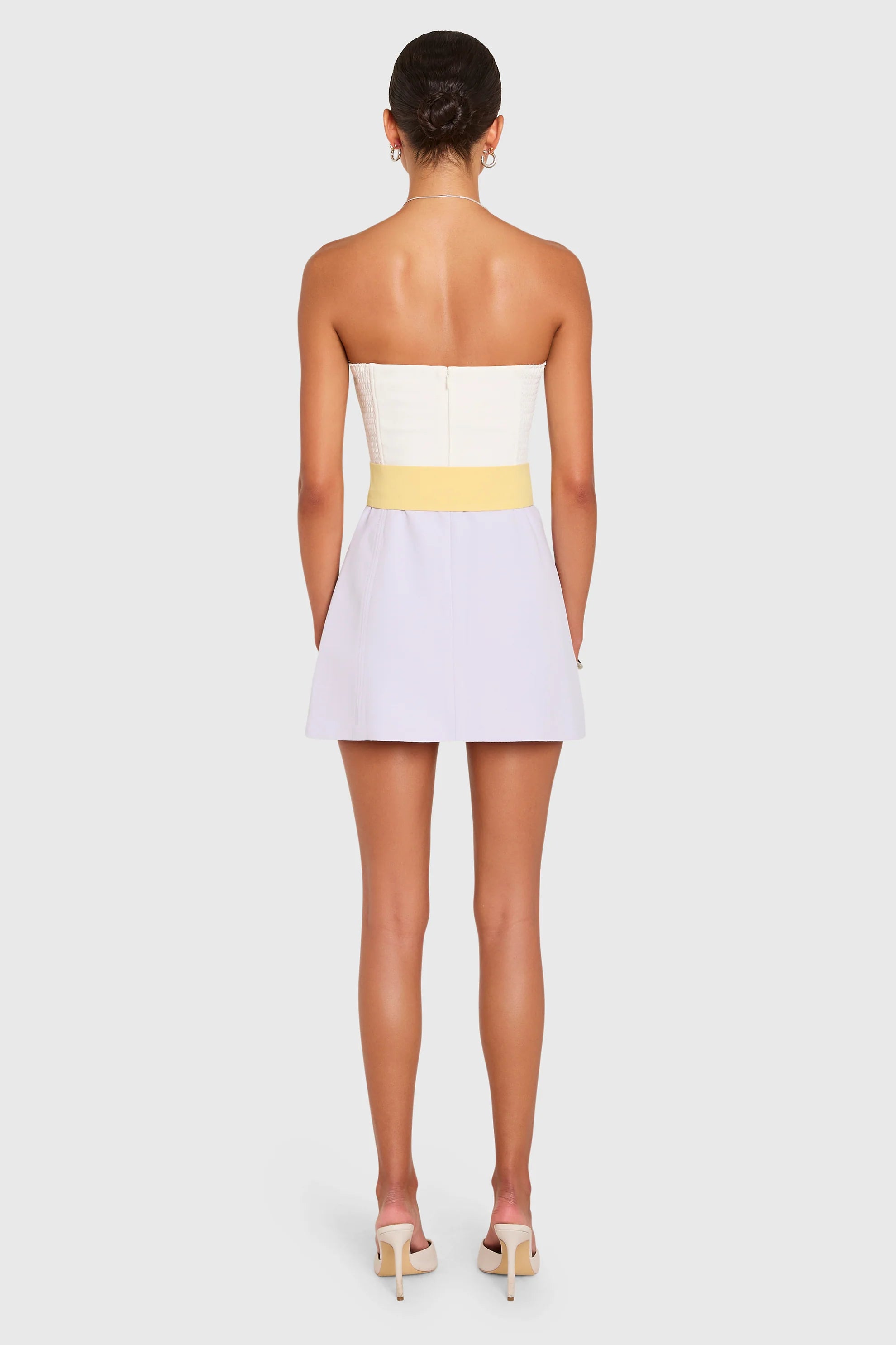 Amanda Uprichard Fae Romper in Ivory Jasmine