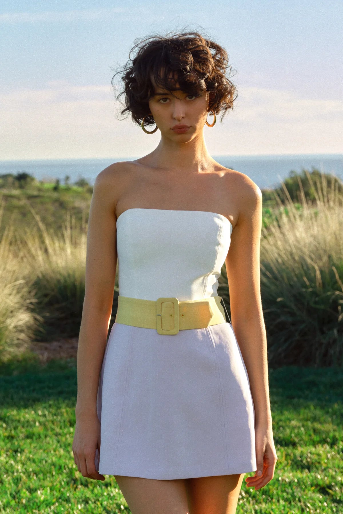 Amanda Uprichard Fae Romper in Ivory Jasmine