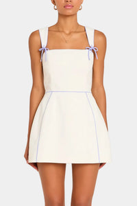 Amanda Uprichard Baylee Romper in Ivory English Lavender