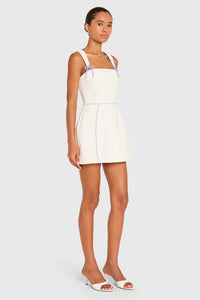 Amanda Uprichard Baylee Romper in Ivory English Lavender