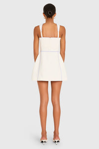 Amanda Uprichard Baylee Romper in Ivory English Lavender