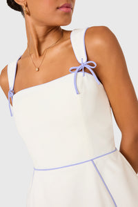 Amanda Uprichard Baylee Romper in Ivory English Lavender